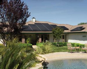 solar panel installation on home